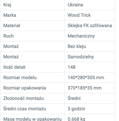 Samolot Wood Trick model 3D z drewna